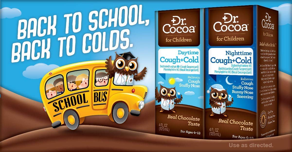 Amazon.com: Dr. Cocoa Cough and Cold Medicine for Kids, Daytime